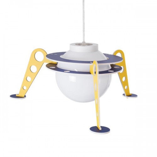 GLOBOSTAR® UFO 61581 Παιδικό Κρεμαστό Φωτιστικό Οροφής με Ντουί 1 x E27 AC 220-240V IP20 - Κίτρινο & Μπλε - Μ58 x Π58 x Υ24cm GLOBOSTAR® UFO 61581 Παιδικό Κρεμαστό Φωτιστικό Οροφής με Ντουί 1 x E27 AC 220-240V IP20 - Κίτρινο & Μπλε - Μ58 x Π58 x Υ24cm