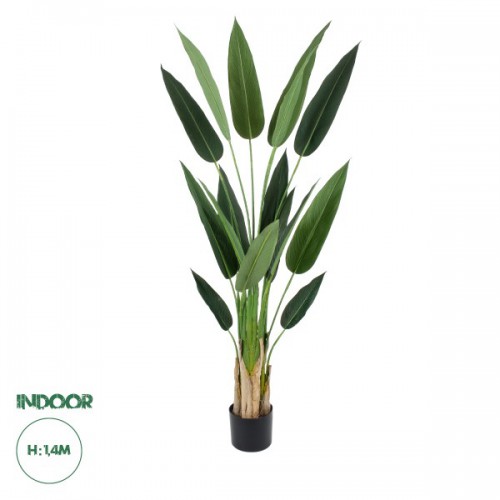 GloboStar® Artificial Garden STRELITZIA 20029 Τεχνητό Διακοσμητικό Φυτό  Στρελίτσια - Πουλί του Παραδείσου Υ140cm Διακόσμηση - Φωτισμός - Χαλιά