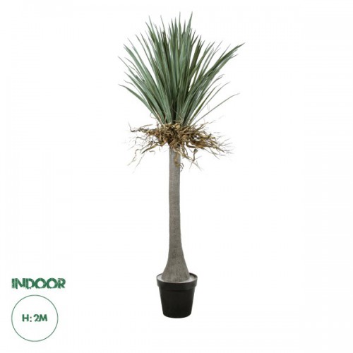 GloboStar® Artificial Garden BEAUCARNEA PALM TREE 20047 Τεχνητό Διακοσμητικό Φυτό Κυρτόφυλλος Μπουκαρνέα Υ200cm Διακόσμηση - Φωτισμός - Χαλιά