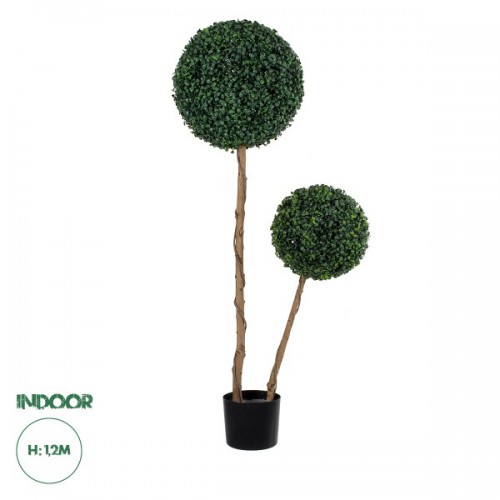 GloboStar® Artificial Garden BUXUS 20142 Τεχνητό Διακοσμητικό Φυτό Πυξός Υ120cm Διακόσμηση - Φωτισμός - Χαλιά