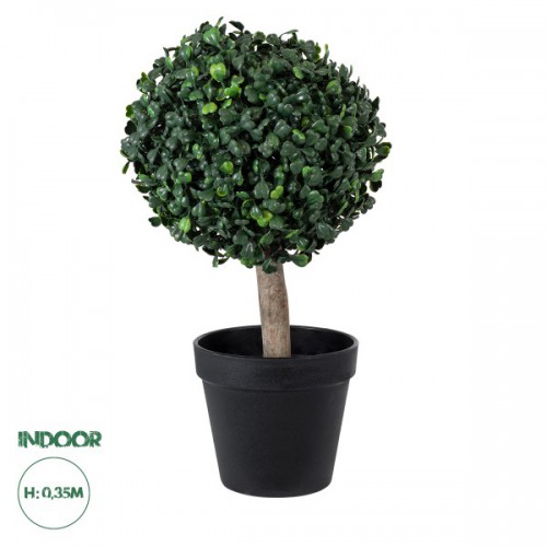 GloboStar® Artificial Garden BUXUS 20404 Τεχνητό Διακοσμητικό Φυτό Πυξός Υ35cm Διακόσμηση - Φωτισμός - Χαλιά