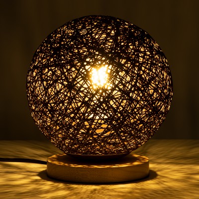 GloboStar® OCEANA 01337 Μοντέρνο Επιτραπέζιο Φωτιστικό Πορτατίφ Μονόφωτο Καφέ Σκούρο Ξύλινο Ψάθινο Rattan Φ20 x Υ22cm Διακόσμηση - Φωτισμός - Χαλιά GloboStar® OCEANA 01337 Μοντέρνο Επιτραπέζιο Φωτιστικό Πορτατίφ Μονόφωτο Καφέ Σκούρο Ξύλινο Ψάθινο Rattan Φ20 x Υ22cm Διακόσμηση - Φωτισμός - Χαλιά