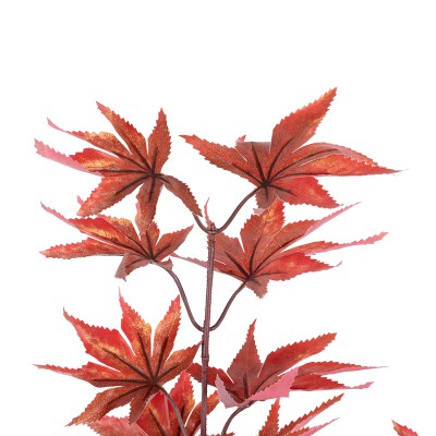 GloboStar® Artificial Garden MAPLE BRANCH 20263 Τεχνητό Διακοσμητικό Κλαδί Σφένδαμου Π25 x Υ90cm Διακόσμηση - Φως - Χαλιά