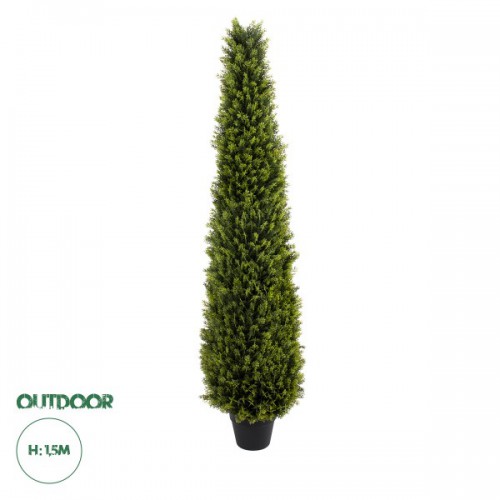 GloboStar® Artificial Garden CYPRESSUS SEMPERVIRENS 20395 Τεχνητό Διακοσμητικό Φυτό Μεσογειακό Κυπαρίσσι Υ150cm Διακόσμηση - Φωτισμός - Χαλιά
