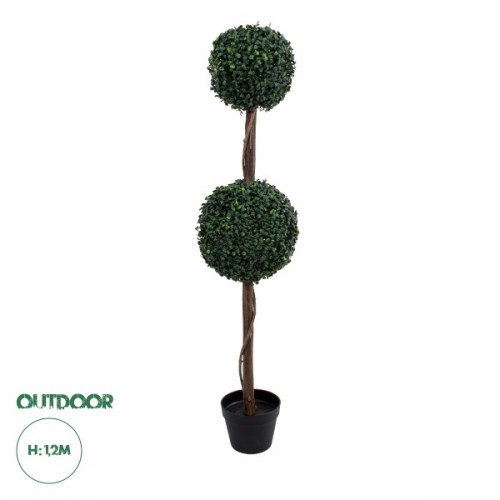 GloboStar® Artificial Garden BUXUS 20399 Τεχνητό Διακοσμητικό Φυτό Πυξός Υ120cm Διακόσμηση - Φωτισμός - Χαλιά