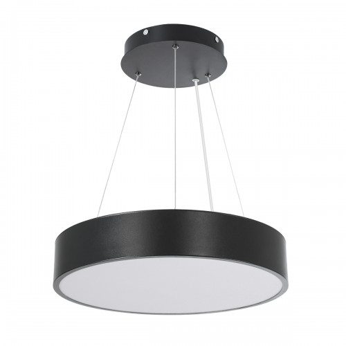 GloboStar® BURTON 61200-P Κρεμαστή Πλαφονιέρα Οροφής LED CCT 67W 7370lm 120° AC 220-240V - Εναλλαγή Φωτισμού μέσω Τηλεχειριστηρίου All In One Ψυχρό 6000k+Φυσικό 4500k+Θερμό 2700k Dimmable Φ40cm - Μαύρο - 3 Years Warranty Διακόσμηση - Φως - Χαλιά