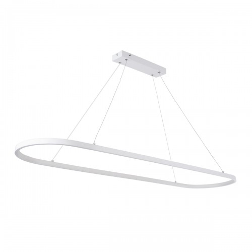 GloboStar® BOLIVAR 61272 Κρεμαστό Φωτιστικό Οροφής Design LED CCT 54W 6210lm 300° AC 220-240V - Εναλλαγή Φωτισμού μέσω Τηλεχειριστηρίου All In One Ψυχρό 6000k+Φυσικό 4500k+Θερμό 2700k Dimmable Μ120 x Π30 x Υ2cm - Λευκό - 3 Years Warranty Διακόσμηση - Φως 