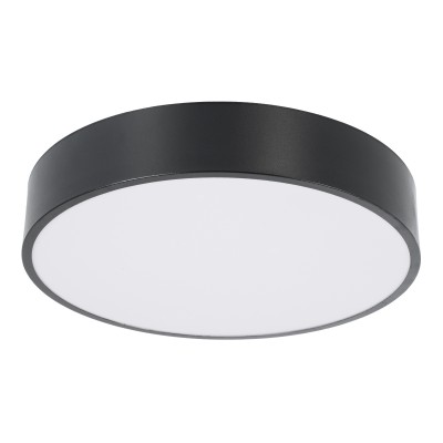 GloboStar® BURTON 61200-S Πλαφονιέρα Οροφής LED CCT 67W 7370lm 120° AC 220-240V - Εναλλαγή Φωτισμού μέσω Τηλεχειριστηρίου All In One Ψυχρό 6000k+Φυσικό 4500k+Θερμό 2700k Dimmable Φ40cm - Μαύρο - 3 Years Warranty Διακόσμηση - Φως - Χαλιά