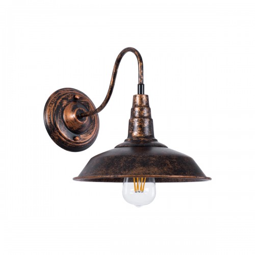 GLOBOSTAR® RAY 01067 Vintage Φωτιστικό Τοίχου - Απλίκα με Ντουί 1 x E27 AC 220-240V IP20 - Χάλκινο Εφέ Σκουριάς - Μ26 x Π37 x Υ32cm GLOBOSTAR® RAY 01067 Vintage Φωτιστικό Τοίχου - Απλίκα με Ντουί 1 x E27 AC 220-240V IP20 - Χάλκινο Εφέ Σκουριάς - Μ26 x Π37 x Υ32cm