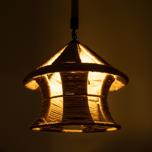 GloboStar® SOLITARIO 01606 Vintage Κρεμαστό Φωτιστικό Οροφής Μονόφωτο 1 x E27 Μπεζ Καμπάνα με Σχοινί Φ36 x Υ30cm Διακόσμηση - Φωτισμός - Χαλιά GloboStar® SOLITARIO 01606 Vintage Κρεμαστό Φωτιστικό Οροφής Μονόφωτο 1 x E27 Μπεζ Καμπάνα με Σχοινί Φ36 x Υ30cm Διακόσμηση - Φωτισμός - Χαλιά