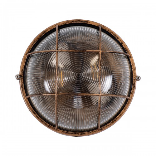 GloboStar® BOATLIGHT 61590 Vintage Industrial Φωτιστικό Τοίχου - Απλίκα - Καραβοχελώνα Εξωτερικού Χώρου Δίφωτο 2 x E27 AC220-240V Αδιάβροχο IP65 - Σώμα Αλουμινίου & Tempered Glass - Φ24 x Υ11cm - Αντικέ Μπρονζέ - Στρόγγυλο - 5 Years Warranty Διακόσμησ GloboStar® BOATLIGHT 61590 Vintage Industrial Φωτιστικό Τοίχου - Απλίκα - Καραβοχελώνα Εξωτερικού Χώρου Δίφωτο 2 x E27 AC220-240V Αδιάβροχο IP65 - Σώμα Αλουμινίου & Tempered Glass - Φ24 x Υ11cm - Αντικέ Μπρονζέ - Στρόγγυλο - 5 Years Warranty Διακόσμησ