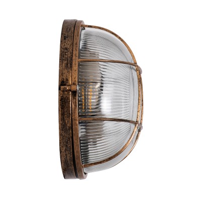 GloboStar® BOATLIGHT 61590 Vintage Industrial Φωτιστικό Τοίχου - Απλίκα - Καραβοχελώνα Εξωτερικού Χώρου Δίφωτο 2 x E27 AC220-240V Αδιάβροχο IP65 - Σώμα Αλουμινίου & Tempered Glass - Φ24 x Υ11cm - Αντικέ Μπρονζέ - Στρόγγυλο - 5 Years Warranty Διακόσμησ GloboStar® BOATLIGHT 61590 Vintage Industrial Φωτιστικό Τοίχου - Απλίκα - Καραβοχελώνα Εξωτερικού Χώρου Δίφωτο 2 x E27 AC220-240V Αδιάβροχο IP65 - Σώμα Αλουμινίου & Tempered Glass - Φ24 x Υ11cm - Αντικέ Μπρονζέ - Στρόγγυλο - 5 Years Warranty Διακόσμησ