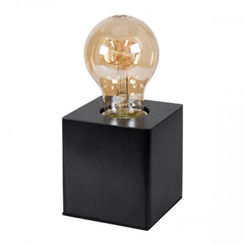 GloboStar® WOODBOX 99407 Μοντέρνο Επιτραπέζιο Φωτιστικό Πορτατίφ Μονόφωτο 1 x E27 IP20 Μαύρο Ξύλο - Μ7.6 x Π7.6 x Υ8.2cm GloboStar® WOODBOX 99407 Μοντέρνο Επιτραπέζιο Φωτιστικό Πορτατίφ Μονόφωτο 1 x E27 IP20 Μαύρο Ξύλο - Μ7.6 x Π7.6 x Υ8.2cm