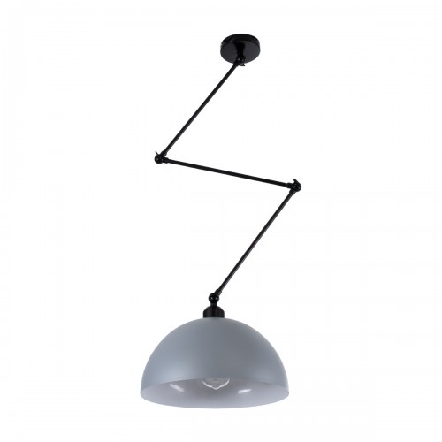 GloboStar® LOTUS 00937 Μοντέρνο Φωτιστικό Οροφής Μονόφωτο Γκρι Ματ Μεταλλικό Καμπάνα Φ30 x Y21cm Διακόσμηση - Φωτισμός - Χαλιά
