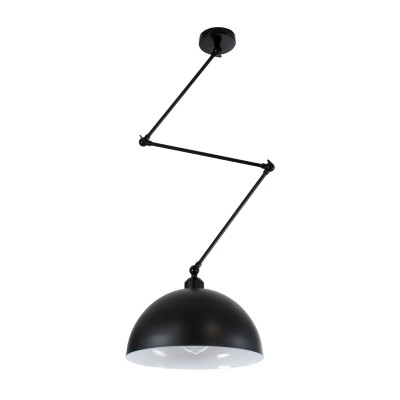 GLOBOSTAR® LOTUS 00939 Μοντέρνο Φωτιστικό Οροφής με Ντουί 1 x E27 AC 220-240V IP20 - Μαύρο - Μ30 x Π30 x Υ21cm