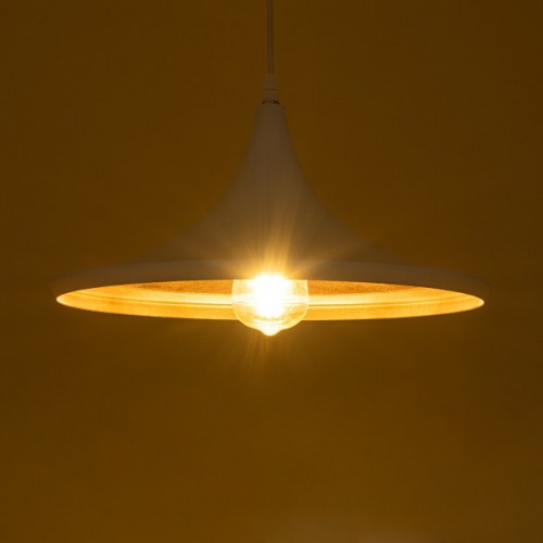 GloboStar® SHANGHAI WHITE 01026-B Μοντέρνο Κρεμαστό Φωτιστικό Οροφής Μονόφωτο 1 x E27 Λευκό Μεταλλικό Καμπάνα Φ37 x Υ17cm Διακόσμηση - Φωτισμός - Χαλιά GloboStar® SHANGHAI WHITE 01026-B Μοντέρνο Κρεμαστό Φωτιστικό Οροφής Μονόφωτο 1 x E27 Λευκό Μεταλλικό Καμπάνα Φ37 x Υ17cm Διακόσμηση - Φωτισμός - Χαλιά