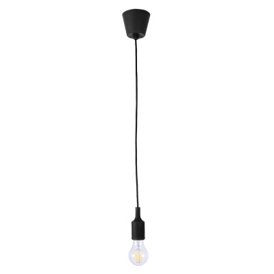 GLOBOSTAR® CABLITO 61562 Μοντέρνο Κρεμαστό Φωτιστικό Οροφής με Ντουί 1 x E27 AC 220-240V IP20 - Μαύρο - Μ4 x Π4 x Υ110cm