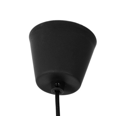 GloboStar® CABLITO 61562 Μοντέρνο Κρεμαστό Φωτιστικό Οροφής Μονόφωτο 1 x E27 Μαύρο Σιλικόνης Ανάρτηση με Υφασμάτινο Καλώδιο Φ4 x Υ110cm Διακόσμηση - Φως - Χαλιά