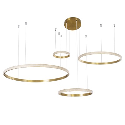 GloboStar® DIAMOND TETRA 61149 Κρεμαστό Φωτιστικό Δαχτυλίδι-Κύκλος LED CCT 150W 18379lm 360° AC 220-240V - Εναλλαγή Φωτισμού μέσω Τηλεχειριστηρίου All In One Ψυχρό 6000k+Φυσικό 4500k+Θερμό 2700k Dimmable Φ25+40+60+80cm - Χρυσό Βούρτσας - 3 Years Warranty GloboStar® DIAMOND TETRA 61149 Κρεμαστό Φωτιστικό Δαχτυλίδι-Κύκλος LED CCT 150W 18379lm 360° AC 220-240V - Εναλλαγή Φωτισμού μέσω Τηλεχειριστηρίου All In One Ψυχρό 6000k+Φυσικό 4500k+Θερμό 2700k Dimmable Φ25+40+60+80cm - Χρυσό Βούρτσας - 3 Years Warranty