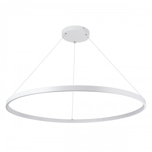 GloboStar® DIAMOND 61518 Κρεμαστό Φωτιστικό Δαχτυλίδι-Κύκλος LED CCT 75W 8400lm 360° AC 220-240V - Εναλλαγή Φωτισμού μέσω Τηλεχειριστηρίου All In One Ψυχρό 6000k+Φυσικό 4500k+Θερμό 2700k Dimmable Φ100cm - Λευκό - 3 Years Warranty Διακόσμηση - Φως - Χαλιά
