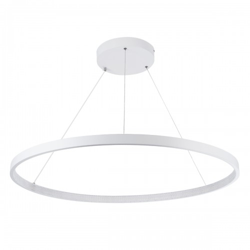 GloboStar® DIAMOND 61521 Κρεμαστό Φωτιστικό Δαχτυλίδι-Κύκλος LED CCT 67W 7504lm 360° AC 220-240V - Εναλλαγή Φωτισμού μέσω Τηλεχειριστηρίου All In One Ψυχρό 6000k+Φυσικό 4500k+Θερμό 2700k Dimmable Φ80cm - Λευκό - 3 Years Warranty Διακόσμηση - Φως - Χαλιά
