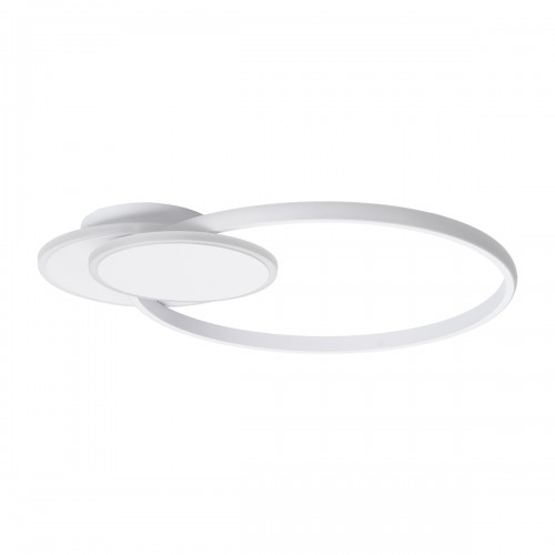 GloboStar® CIRCUO 61230 Φωτιστικό Οροφής Δαχτυλίδι-Κύκλος LED CCT 75W 8400lm 360° AC 220-240V - Εναλλαγή Φωτισμού μέσω Τηλεχειριστηρίου All In One Ψυχρό 6000k+Φυσικό 4500k+Θερμό 2700k Dimmable Μ53 x Π42.5 x Υ9cm - Λευκό - 3 Years Warranty Διακόσμηση - Φως
