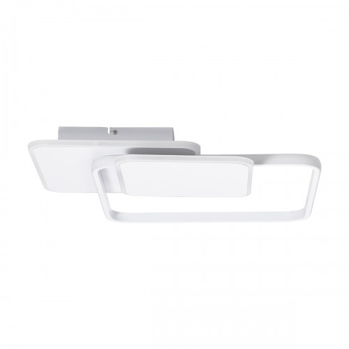 GloboStar® SQUARO 61232 Φωτιστικό Οροφής Δαχτυλίδι-Κύκλος LED CCT 75W 8400lm 360° AC 220-240V - Εναλλαγή Φωτισμού μέσω Τηλεχειριστηρίου All In One Ψυχρό 6000k+Φυσικό 4500k+Θερμό 2700k Dimmable Μ48.5 x Π51 x Υ9cm - Λευκό - 3 Years Warranty Διακόσμηση - Φως