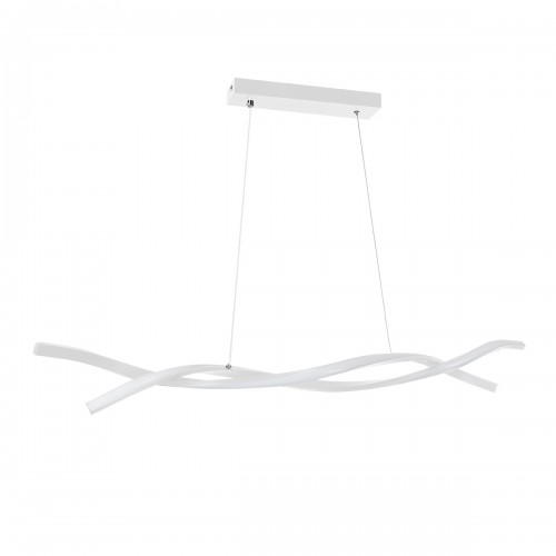 GloboStar® MORALES 61276 Κρεμαστό Φωτιστικό Οροφής Design LED CCT 54W 6048lm 200° AC 220-240V - Εναλλαγή Φωτισμού μέσω Τηλεχειριστηρίου All In One Ψυχρό 6000k+Φυσικό 4500k+Θερμό 2700k Dimmable Μ90 x Π14 x Υ14cm - Λευκό - 3 Years Warranty Διακόσμηση - Φως 