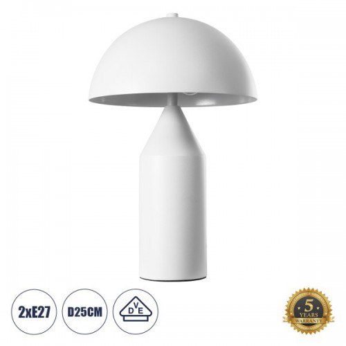GloboStar® URANUS-S 61450 Μοντέρνο Επιτραπέζιο Φωτιστικό Πορτατίφ Δίφωτο 2 x E27 AC220-240V IP20 - Φ25 x Υ39cm - Λευκό Μεταλλικό Καμπάνα με Διακόπτη On/Off - 5 Years Warranty Διακόσμηση - Φωτισμός - Χαλιά GloboStar® URANUS-S 61450 Μοντέρνο Επιτραπέζιο Φωτιστικό Πορτατίφ Δίφωτο 2 x E27 AC220-240V IP20 - Φ25 x Υ39cm - Λευκό Μεταλλικό Καμπάνα με Διακόπτη On/Off - 5 Years Warranty Διακόσμηση - Φωτισμός - Χαλιά