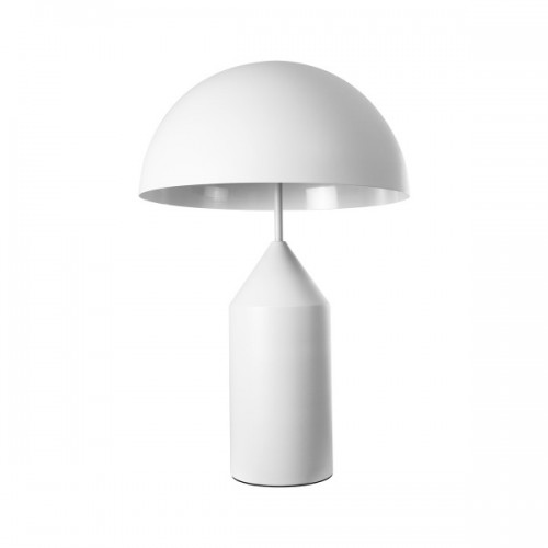GloboStar® URANUS-L 61458 Μοντέρνο Επιτραπέζιο Φωτιστικό Πορτατίφ Δίφωτο 2 x E27 AC220-240V IP20 - Φ50 x Υ77cm - Λευκό Μεταλλικό Καμπάνα με Διακόπτη On/Off - 5 Years Warranty Διακόσμηση - Φωτισμός - Χαλιά