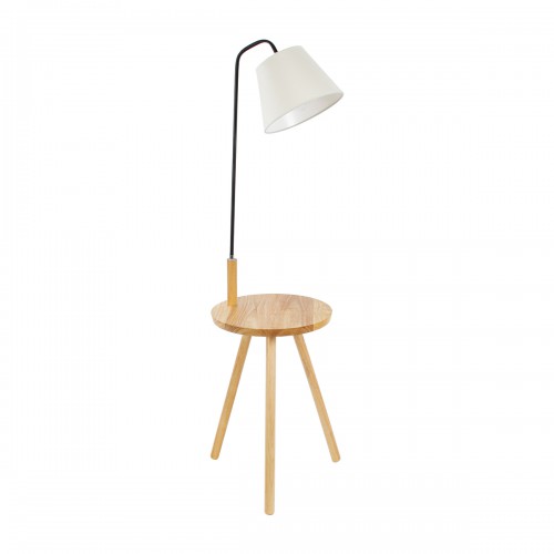 GloboStar® TIFFANY 01206 Μοντέρνο Επιδαπέδιο Φωτιστικό Μονόφωτο 1 x E27 IP20 Μπεζ Ξύλο, Λευκό Ύφασμα με Μαύρο Μέταλλο - Μ28 x Π28 x Υ140cm GloboStar® TIFFANY 01206 Μοντέρνο Επιδαπέδιο Φωτιστικό Μονόφωτο 1 x E27 IP20 Μπεζ Ξύλο, Λευκό Ύφασμα με Μαύρο Μέταλλο - Μ28 x Π28 x Υ140cm