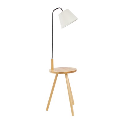 GloboStar® TIFFANY 01206 Μοντέρνο Επιδαπέδιο Φωτιστικό Μονόφωτο 1 x E27 IP20 Μπεζ Ξύλο, Λευκό Ύφασμα με Μαύρο Μέταλλο - Μ28 x Π28 x Υ140cm GloboStar® TIFFANY 01206 Μοντέρνο Επιδαπέδιο Φωτιστικό Μονόφωτο 1 x E27 IP20 Μπεζ Ξύλο, Λευκό Ύφασμα με Μαύρο Μέταλλο - Μ28 x Π28 x Υ140cm