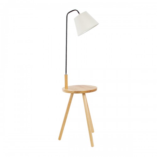 GloboStar® TIFFANY 01206 Μοντέρνο Επιδαπέδιο Φωτιστικό Μονόφωτο 1 x E27 IP20 Μπεζ Ξύλο, Λευκό Ύφασμα με Μαύρο Μέταλλο - Μ28 x Π28 x Υ140cm GloboStar® TIFFANY 01206 Μοντέρνο Επιδαπέδιο Φωτιστικό Μονόφωτο 1 x E27 IP20 Μπεζ Ξύλο, Λευκό Ύφασμα με Μαύρο Μέταλλο - Μ28 x Π28 x Υ140cm