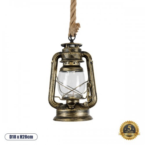 GLOBOSTAR® BARBAROSSA 01705 Vintage Κρεμαστό Φωτιστικό Οροφής με Ντουί 1 x E27 AC 220-240V IP20 - Μπρούτζινο - Μ18 x Π18 x Υ28cm GLOBOSTAR® BARBAROSSA 01705 Vintage Κρεμαστό Φωτιστικό Οροφής με Ντουί 1 x E27 AC 220-240V IP20 - Μπρούτζινο - Μ18 x Π18 x Υ28cm