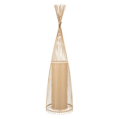 GLOBOSTAR® AZORES 01755 Boho Επιδαπέδιο Φωτιστικό με Ντουί 1 x E27 AC 220-240V IP20 - Μπεζ - Μ40 x Π40 x Υ150cm