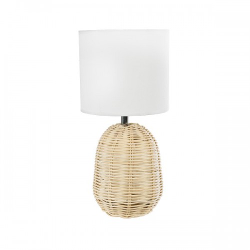 GloboStar® HASUMI 01958 Boho Επιτραπέζιο Φωτιστικό Πορτατίφ Μονόφωτο 1 x E27 AC220-240V IP20 - Φ18 x Υ36cm - Μπεζ Ξύλινο Πλέγμα με Λευκό Καπέλο - 5 Χρόνια Εγγύηση Διακόσμηση - Φωτισμός - Χαλιά GloboStar® HASUMI 01958 Boho Επιτραπέζιο Φωτιστικό Πορτατίφ Μονόφωτο 1 x E27 AC220-240V IP20 - Φ18 x Υ36cm - Μπεζ Ξύλινο Πλέγμα με Λευκό Καπέλο - 5 Χρόνια Εγγύηση Διακόσμηση - Φωτισμός - Χαλιά