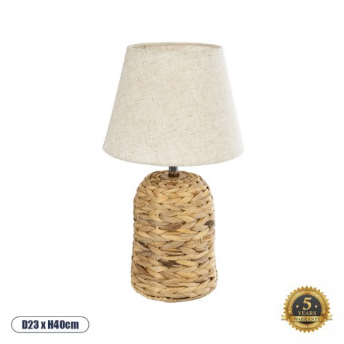 GloboStar® HOLOKAI 01960 Boho Επιτραπέζιο Φωτιστικό Πορτατίφ Μονόφωτο 1 x E27 AC220-240V IP20 - Φ23 x Υ40cm - Μπεζ Φυσική Ράφια Άχυρο με Μπεζ Καπέλο - 5 Χρόνια Εγγύηση Διακόσμηση - Φωτισμός - Χαλιά GloboStar® HOLOKAI 01960 Boho Επιτραπέζιο Φωτιστικό Πορτατίφ Μονόφωτο 1 x E27 AC220-240V IP20 - Φ23 x Υ40cm - Μπεζ Φυσική Ράφια Άχυρο με Μπεζ Καπέλο - 5 Χρόνια Εγγύηση Διακόσμηση - Φωτισμός - Χαλιά
