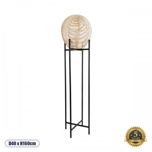 GloboStar® NERINA 02016 Boho Επιδαπέδιο Φωτιστικό Μονόφωτο 1 x E27 AC220-240V IP20 - Φ40 x Υ160cm - Μαύρο Μεταλλικό με Μπεζ Ρατάν Καπέλο Πλέγμα - 5 Χρόνια Εγγύηση Διακόσμηση - Φωτισμός - Χαλιά GloboStar® NERINA 02016 Boho Επιδαπέδιο Φωτιστικό Μονόφωτο 1 x E27 AC220-240V IP20 - Φ40 x Υ160cm - Μαύρο Μεταλλικό με Μπεζ Ρατάν Καπέλο Πλέγμα - 5 Χρόνια Εγγύηση Διακόσμηση - Φωτισμός - Χαλιά