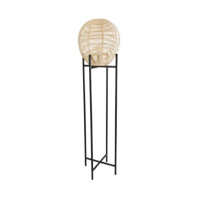 GloboStar® NERINA 02016 Boho Επιδαπέδιο Φωτιστικό Μονόφωτο 1 x E27 AC220-240V IP20 - Φ40 x Υ160cm - Μαύρο Μεταλλικό με Μπεζ Ρατάν Καπέλο Πλέγμα - 5 Χρόνια Εγγύηση Διακόσμηση - Φωτισμός - Χαλιά GloboStar® NERINA 02016 Boho Επιδαπέδιο Φωτιστικό Μονόφωτο 1 x E27 AC220-240V IP20 - Φ40 x Υ160cm - Μαύρο Μεταλλικό με Μπεζ Ρατάν Καπέλο Πλέγμα - 5 Χρόνια Εγγύηση Διακόσμηση - Φωτισμός - Χαλιά