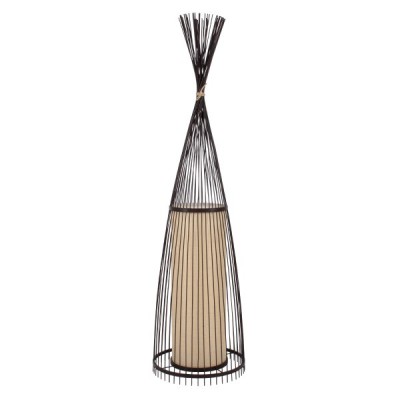GLOBOSTAR® AZORES 01756 Boho Επιδαπέδιο Φωτιστικό με Ντουί 1 x E27 AC 220-240V IP20 - Καφέ & Μπεζ - Μ40 x Π40 x Υ150cm