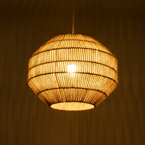 GloboStar® CAYMAN 00522 Boho Κρεμαστό Φωτιστικό Οροφής Μονόφωτο 1 x E27 AC220-240V IP20 - Φ40 x Υ30cm - Μπεζ Λεπτό Σχοινί Τριχιά Πλέγμα - 5 Χρόνια Εγγύηση Διακόσμηση - Φως - Χαλιά GloboStar® CAYMAN 00522 Boho Κρεμαστό Φωτιστικό Οροφής Μονόφωτο 1 x E27 AC220-240V IP20 - Φ40 x Υ30cm - Μπεζ Λεπτό Σχοινί Τριχιά Πλέγμα - 5 Χρόνια Εγγύηση Διακόσμηση - Φως - Χαλιά