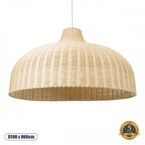 GloboStar® AFURU 01829 Boho Κρεμαστό Φωτιστικό Οροφής Μονόφωτο 1 x E27 AC220-240V IP20 - Φ100 x Υ60cm - Μπεζ Ξύλινο Μπαμπού Πλέγμα Καμπάνα - 5 Χρόνια Εγγύηση Διακόσμηση - Φως - Χαλιά GloboStar® AFURU 01829 Boho Κρεμαστό Φωτιστικό Οροφής Μονόφωτο 1 x E27 AC220-240V IP20 - Φ100 x Υ60cm - Μπεζ Ξύλινο Μπαμπού Πλέγμα Καμπάνα - 5 Χρόνια Εγγύηση Διακόσμηση - Φως - Χαλιά