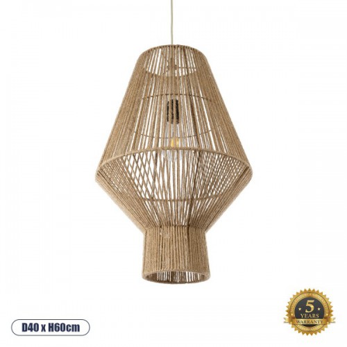 GloboStar® CAYMAN 01853 Boho Κρεμαστό Φωτιστικό Οροφής Μονόφωτο 1 x E27 AC220-240V IP20 - Φ40 x Υ60cm - Μπεζ Λεπτό Σχοινί Τριχιά Πλέγμα - 5 Χρόνια Εγγύηση Διακόσμηση - Φως - Χαλιά GloboStar® CAYMAN 01853 Boho Κρεμαστό Φωτιστικό Οροφής Μονόφωτο 1 x E27 AC220-240V IP20 - Φ40 x Υ60cm - Μπεζ Λεπτό Σχοινί Τριχιά Πλέγμα - 5 Χρόνια Εγγύηση Διακόσμηση - Φως - Χαλιά