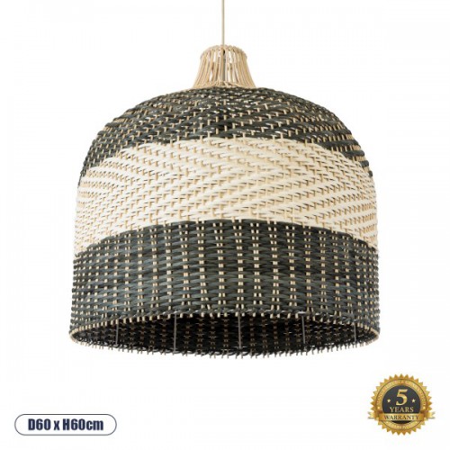 GloboStar® BARBADOS 01945 Boho Κρεμαστό Φωτιστικό Οροφής Μονόφωτο 1 x E27 AC220-240V IP20 - Φ60 x Υ60cm - Μπεζ - Χακί Ξύλινο Πλέγμα Καμπάνα - 5 Χρόνια Εγγύηση Διακόσμηση - Φως - Χαλιά GloboStar® BARBADOS 01945 Boho Κρεμαστό Φωτιστικό Οροφής Μονόφωτο 1 x E27 AC220-240V IP20 - Φ60 x Υ60cm - Μπεζ - Χακί Ξύλινο Πλέγμα Καμπάνα - 5 Χρόνια Εγγύηση Διακόσμηση - Φως - Χαλιά