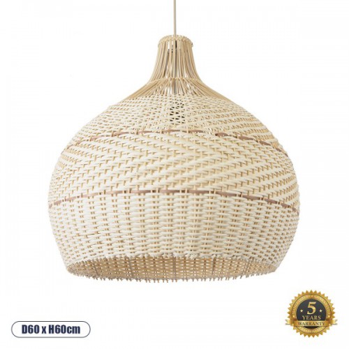GloboStar® SANTACRUZ 01951 Boho Κρεμαστό Φωτιστικό Οροφής Μονόφωτο 1 x E27 AC220-240V IP20 - Φ60 x Υ60cm - Μπεζ - Καφέ Ξύλινο Πλέγμα Καμπάνα - 5 Χρόνια Εγγύηση Διακόσμηση - Φως - Χαλιά GloboStar® SANTACRUZ 01951 Boho Κρεμαστό Φωτιστικό Οροφής Μονόφωτο 1 x E27 AC220-240V IP20 - Φ60 x Υ60cm - Μπεζ - Καφέ Ξύλινο Πλέγμα Καμπάνα - 5 Χρόνια Εγγύηση Διακόσμηση - Φως - Χαλιά