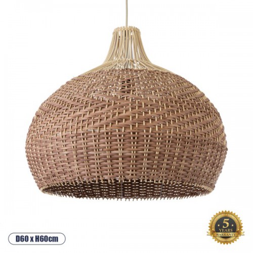 GloboStar® PANAMA 01953 Boho Κρεμαστό Φωτιστικό Οροφής Μονόφωτο 1 x E27 AC220-240V IP20 - Φ60 x Υ60cm - Μπεζ - Καφέ Ξύλινο Πλέγμα Καμπάνα - 5 Χρόνια Εγγύηση Διακόσμηση - Φως - Χαλιά GloboStar® PANAMA 01953 Boho Κρεμαστό Φωτιστικό Οροφής Μονόφωτο 1 x E27 AC220-240V IP20 - Φ60 x Υ60cm - Μπεζ - Καφέ Ξύλινο Πλέγμα Καμπάνα - 5 Χρόνια Εγγύηση Διακόσμηση - Φως - Χαλιά
