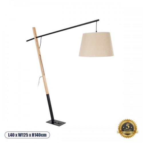 GloboStar® KELSIE 02030 Μοντέρνο Επιδαπέδιο Φωτιστικό Μονόφωτο 1 x E27 AC220-240V IP20 - Μ40 x Π125 x Υ140cm - Μαύρο Μεταλλικό με Μπεζ Ξύλινο Σώμα & Μπεζ Πλεκτό Καπέλο - 5 Χρόνια Εγγύηση Διακόσμηση - Φως - Χαλιά GloboStar® KELSIE 02030 Μοντέρνο Επιδαπέδιο Φωτιστικό Μονόφωτο 1 x E27 AC220-240V IP20 - Μ40 x Π125 x Υ140cm - Μαύρο Μεταλλικό με Μπεζ Ξύλινο Σώμα & Μπεζ Πλεκτό Καπέλο - 5 Χρόνια Εγγύηση Διακόσμηση - Φως - Χαλιά