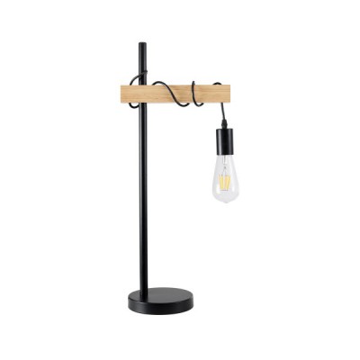 GLOBOSTAR® MINDELO 02032 Μοντέρνο Επιτραπέζιο Φωτιστικό Πορτατίφ με Ντουί 1 x E27 AC 220-240V IP20 - Μαύρο & Μπεζ - Μ25 x Π15 x Υ60cm GLOBOSTAR® MINDELO 02032 Μοντέρνο Επιτραπέζιο Φωτιστικό Πορτατίφ με Ντουί 1 x E27 AC 220-240V IP20 - Μαύρο & Μπεζ - Μ25 x Π15 x Υ60cm
