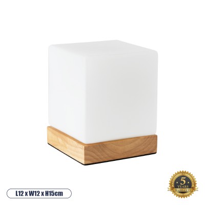 GLOBOSTAR® DERYA 02035 Μοντέρνο Επιτραπέζιο Φωτιστικό Πορτατίφ με Ντουί 1 x E27 AC 220-240V IP20 - Μπεζ - Μ12 x Π12 x Υ15cm GLOBOSTAR® DERYA 02035 Μοντέρνο Επιτραπέζιο Φωτιστικό Πορτατίφ με Ντουί 1 x E27 AC 220-240V IP20 - Μπεζ - Μ12 x Π12 x Υ15cm