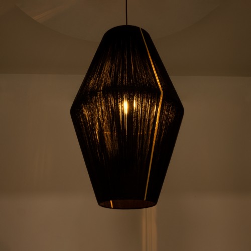 GLOBOSTAR® SALERNO 02078 Boho Κρεμαστό Φωτιστικό Οροφής με Ντουί 1 x E27 AC 220-240V IP20 - Μαύρο & Μπεζ - Μ50 x Π50 x Υ80cm GLOBOSTAR® SALERNO 02078 Boho Κρεμαστό Φωτιστικό Οροφής με Ντουί 1 x E27 AC 220-240V IP20 - Μαύρο & Μπεζ - Μ50 x Π50 x Υ80cm